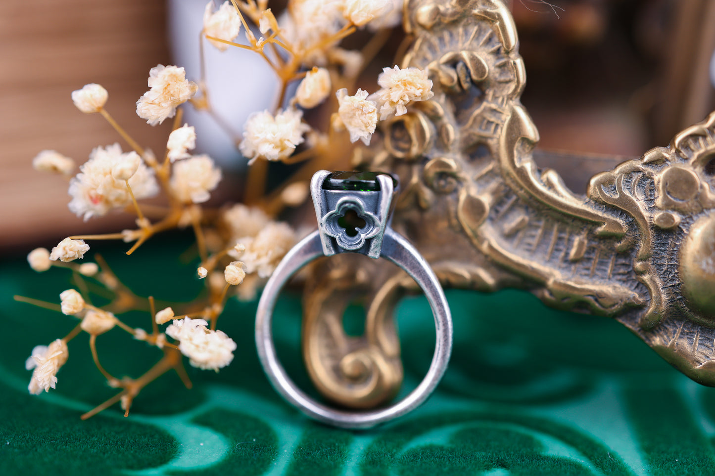 Regalia Ring OOAK - Chrome Diopside