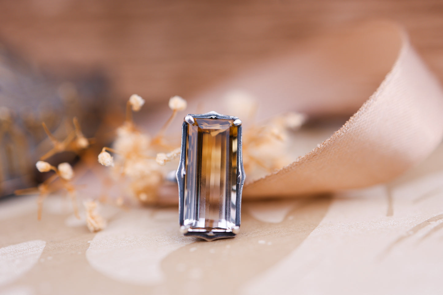 Betwixt The Worlds - Bi-Colour Citrine OOAK Ring