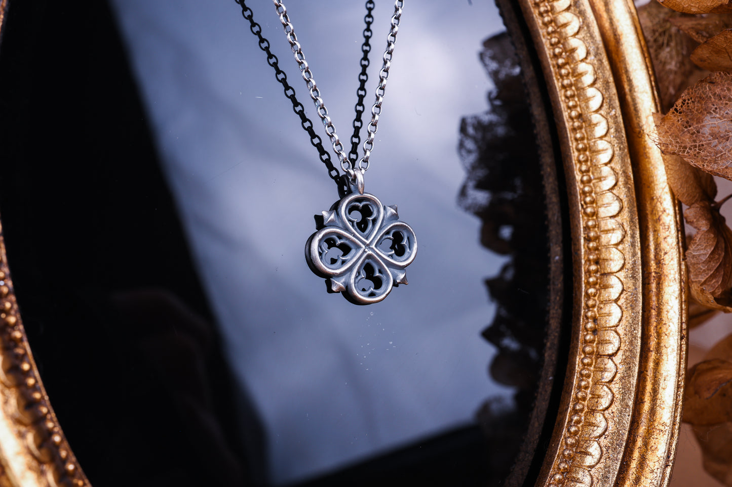 Tudor Rose Pendant - Silver