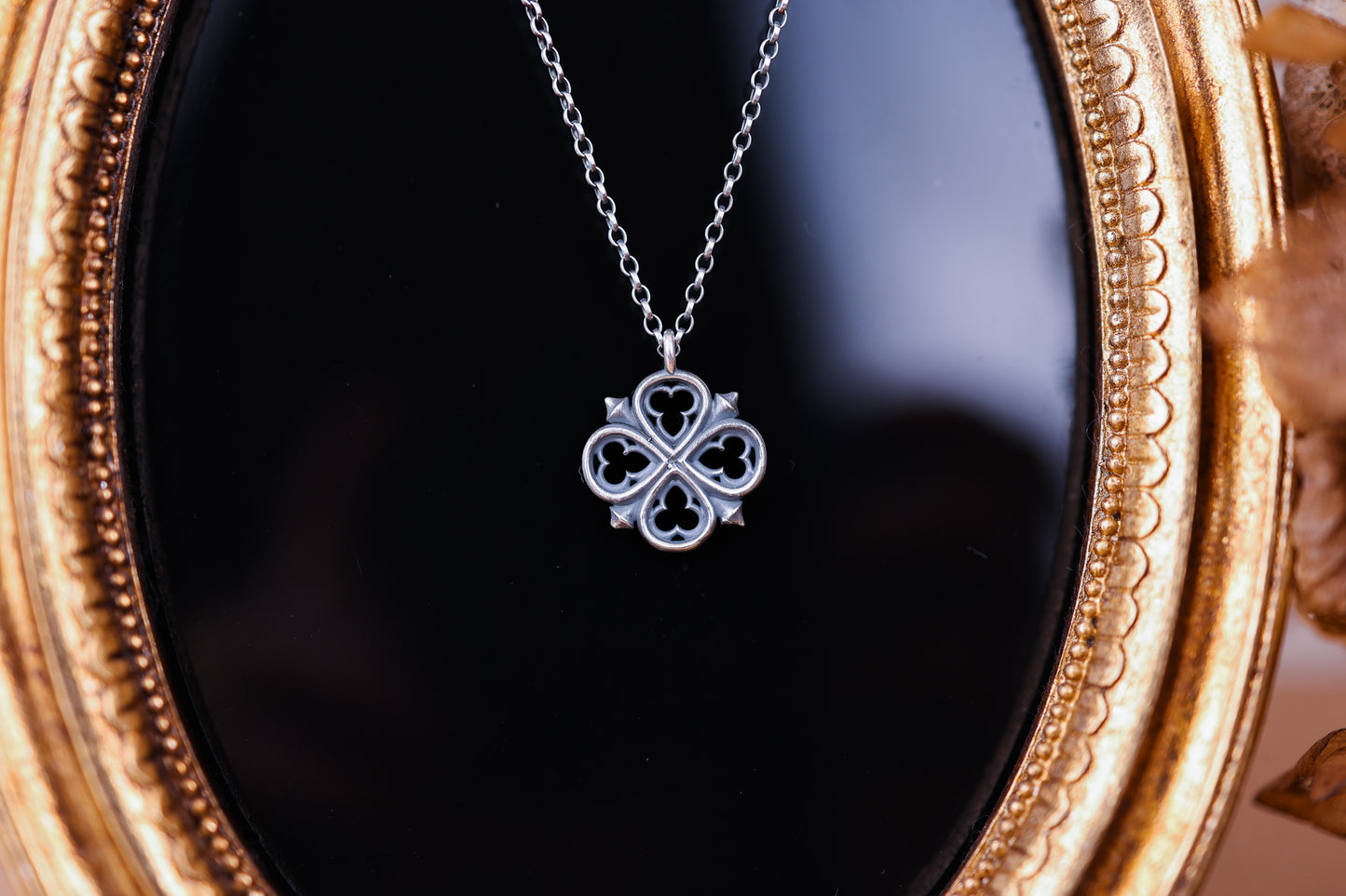 Tudor Rose Pendant - Silver