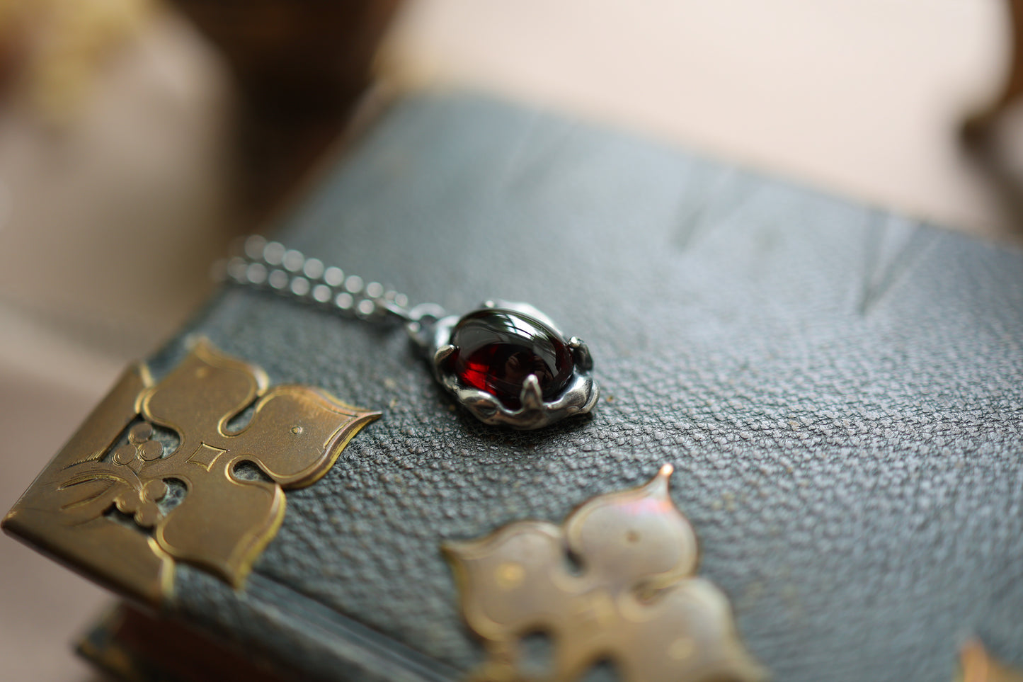 Ruined Pendant - Garnet (OOAK)