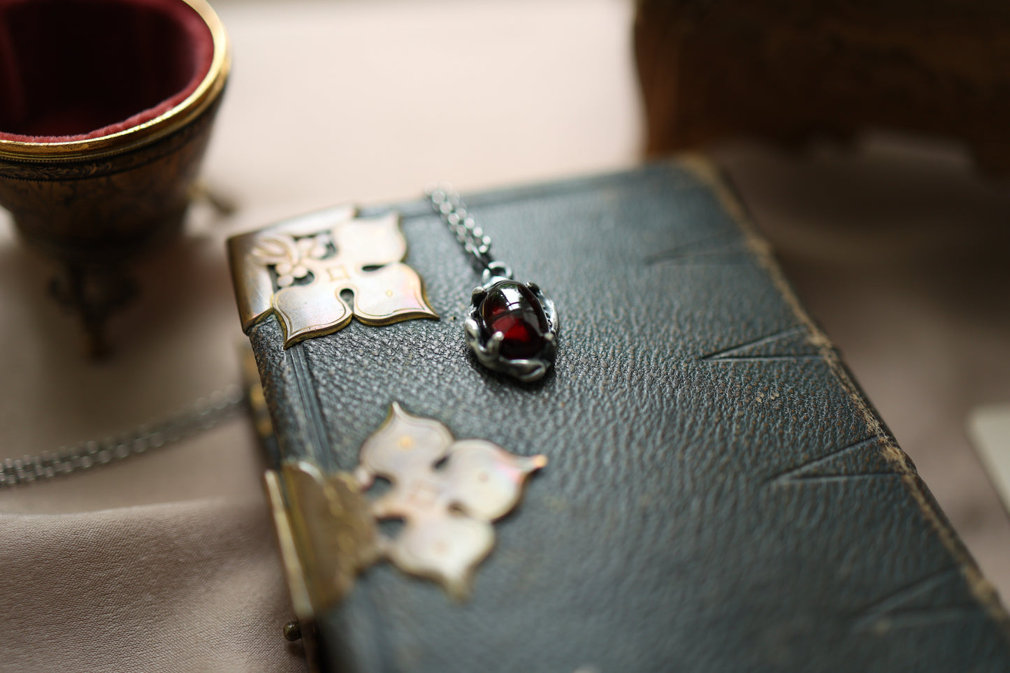Ruined Pendant - Garnet (OOAK)
