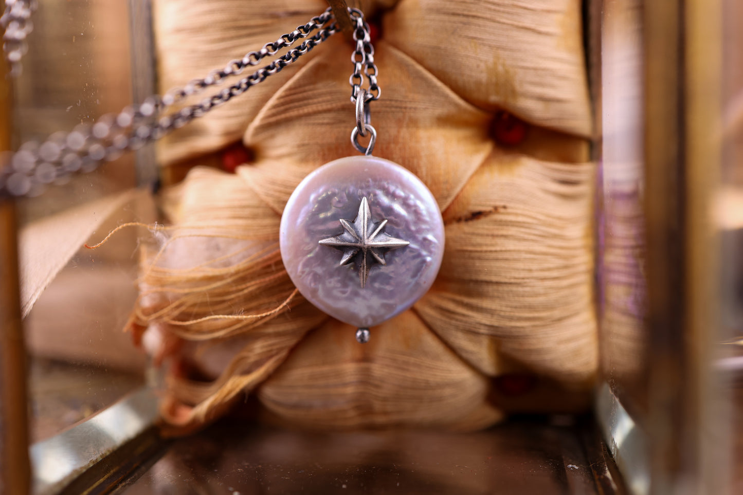 Clouded Star Pendant - Silver