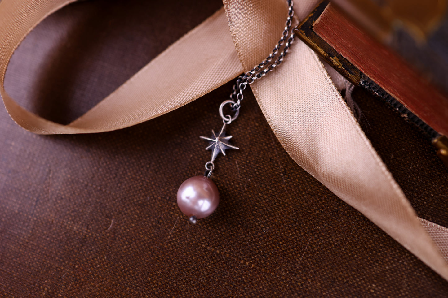 Celestial Star Pendant - Pearl - Silver