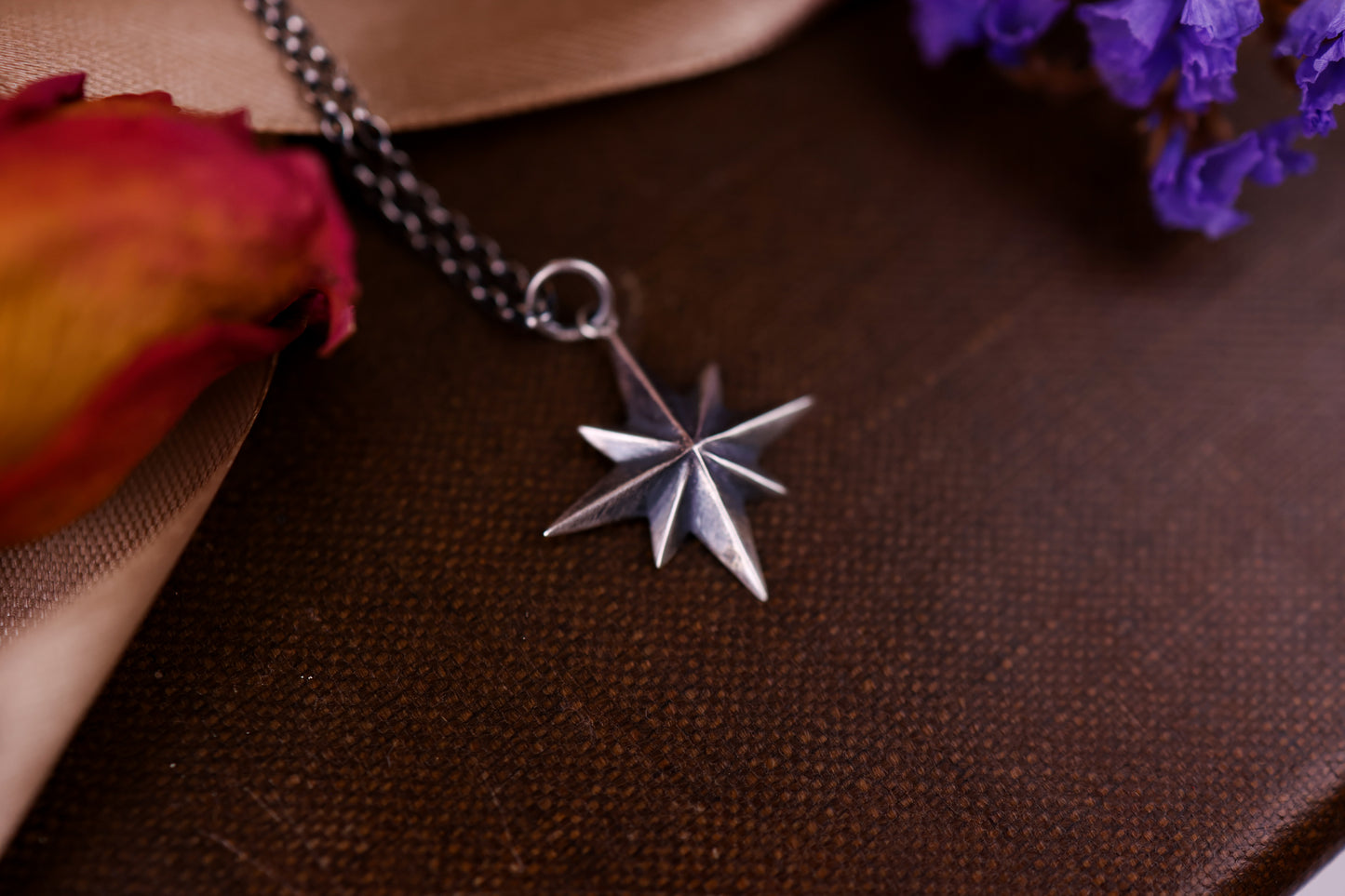 Celestial North Star Pendant - Silver