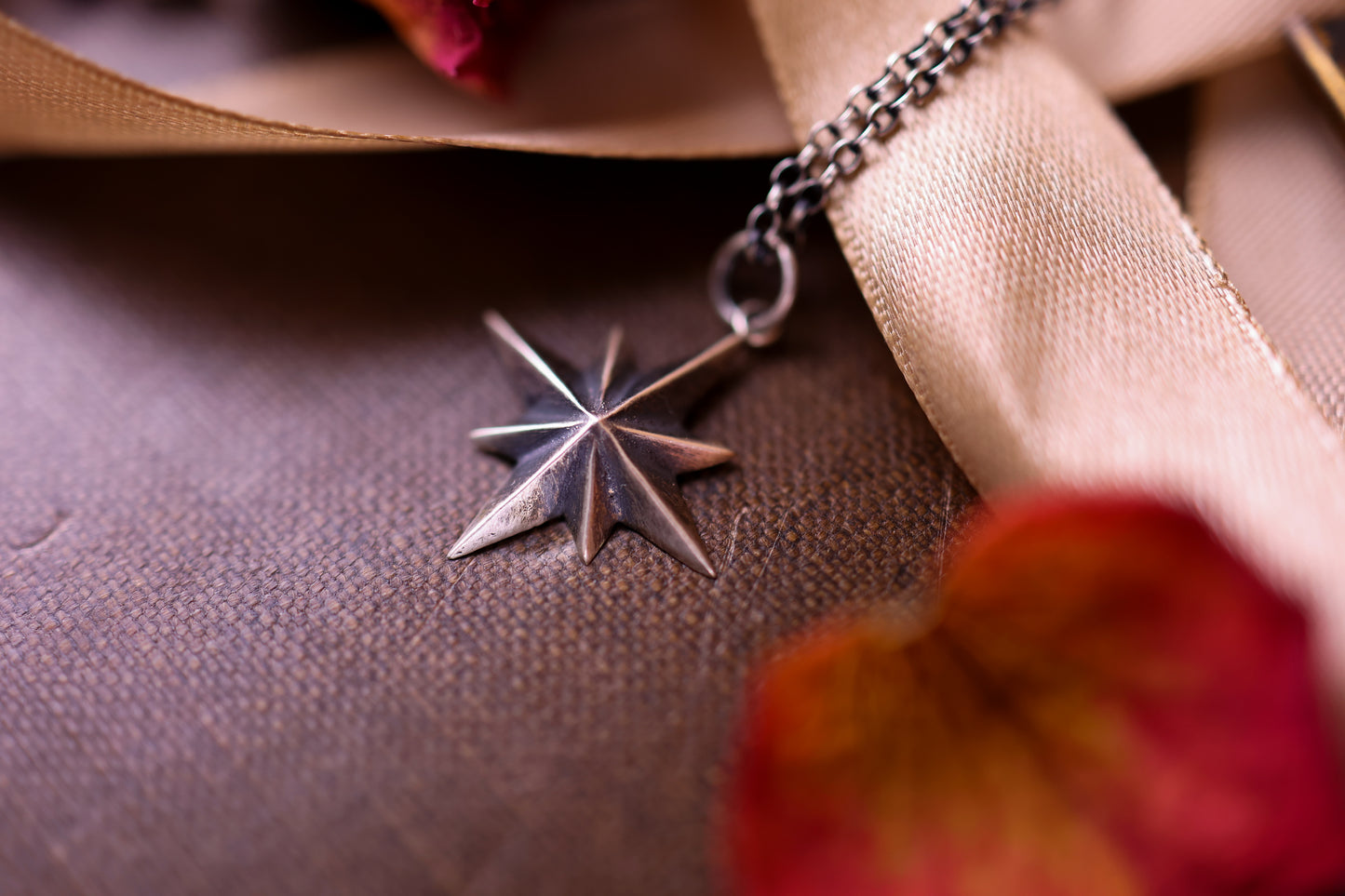 Celestial North Star Pendant - Silver