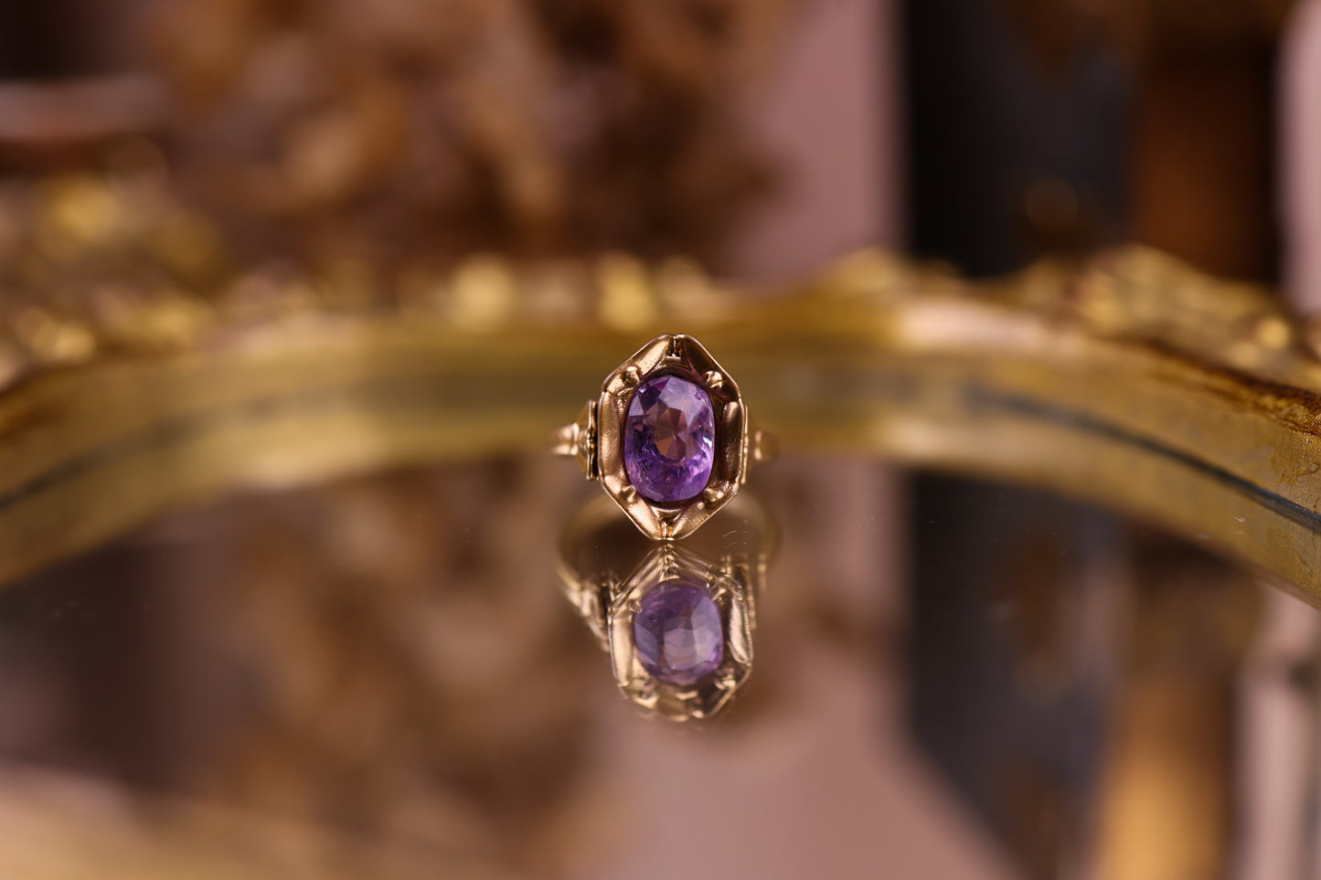 Grand Flora - Amethyst + Gold (OOAK)