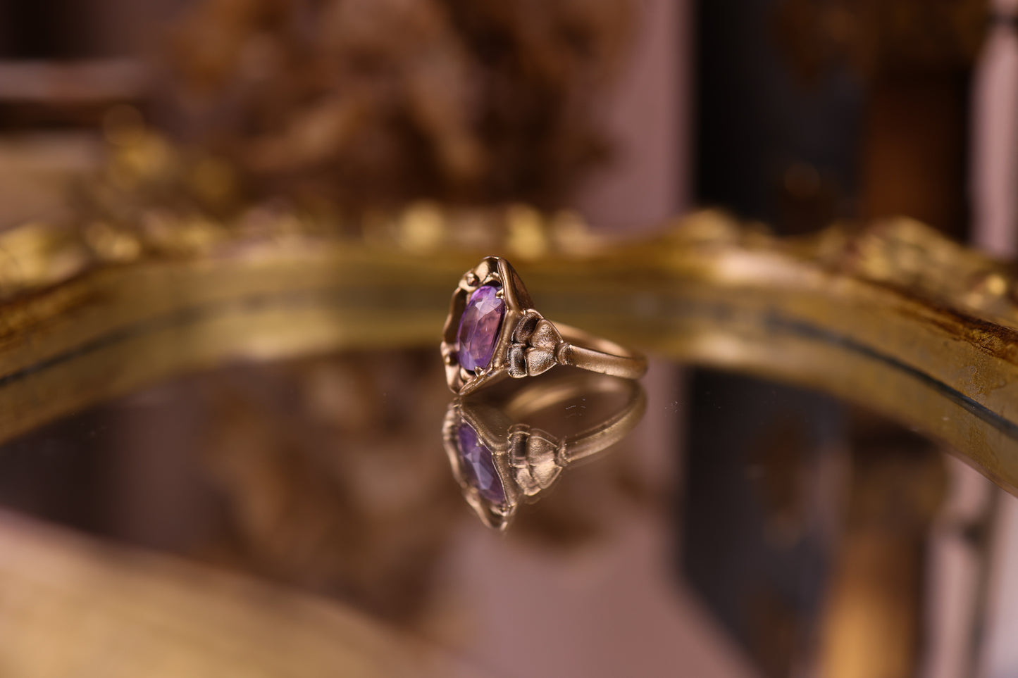 Grand Flora - Amethyst + Gold (OOAK)