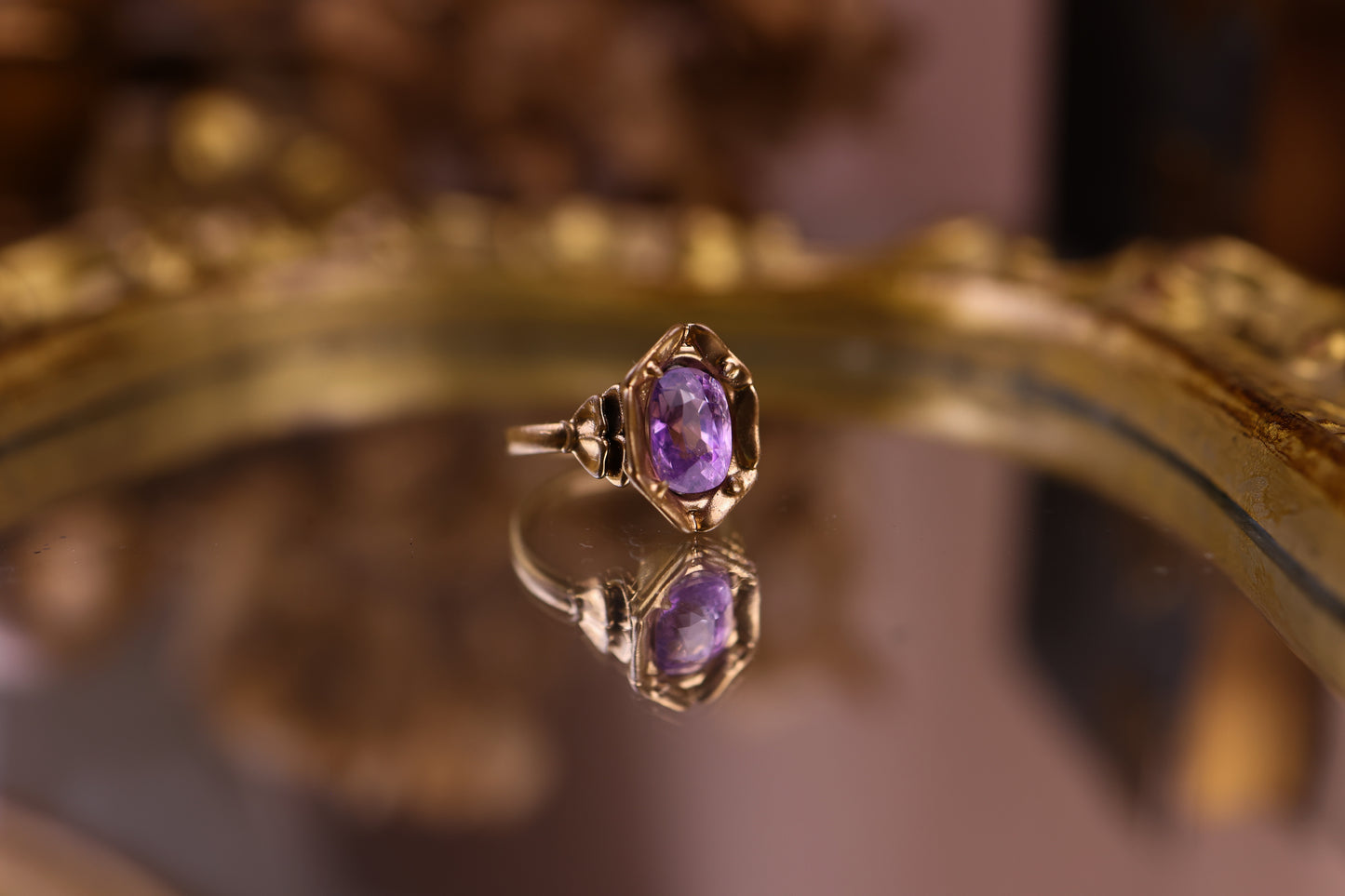 Grand Flora - Amethyst + Gold (OOAK)