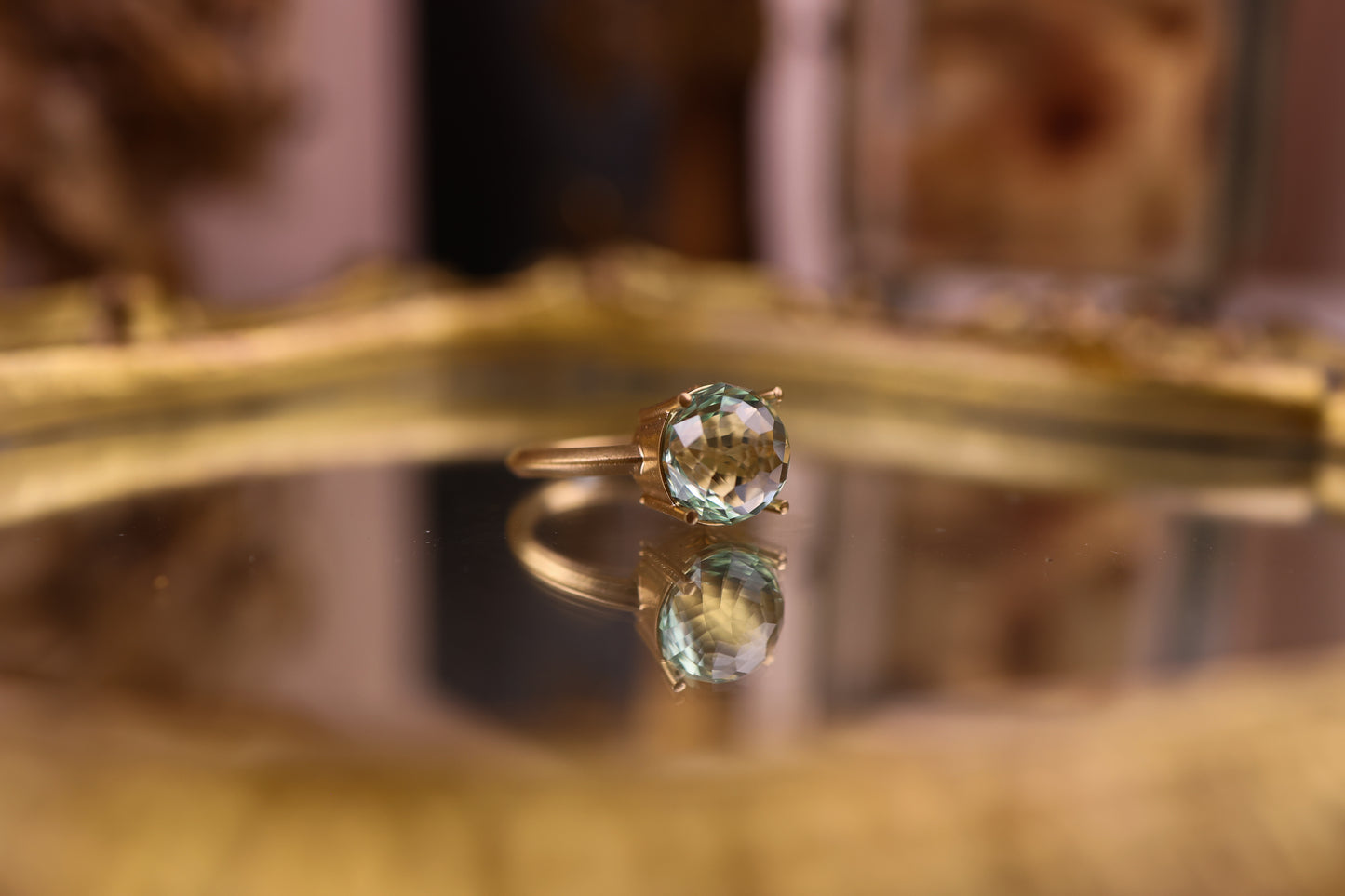 Evergreen - Prasiolite + Gold - OOAK