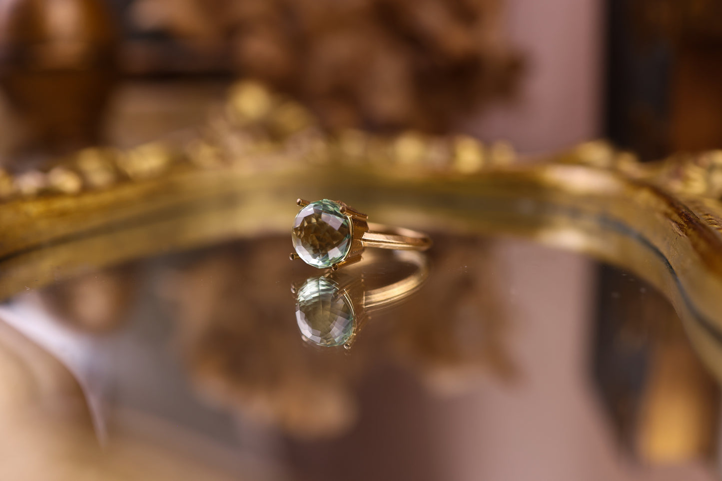 Evergreen - Prasiolite + Gold - OOAK
