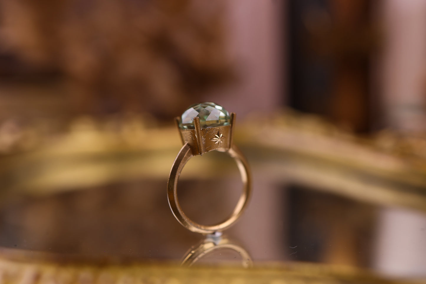 Evergreen - Prasiolite + Gold - OOAK