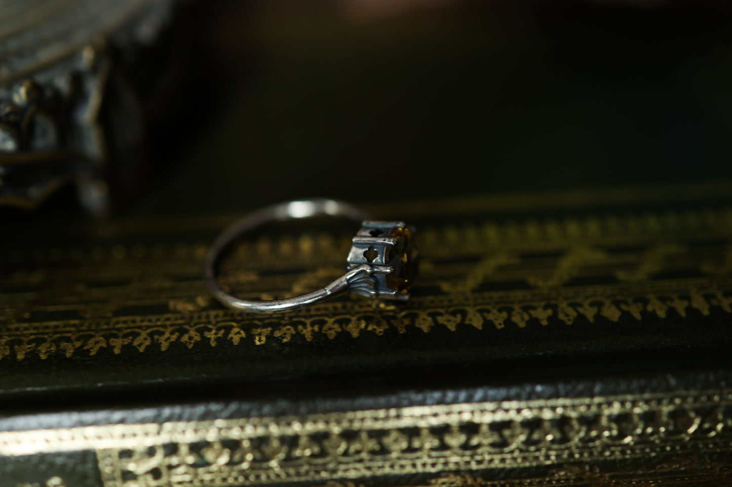 Plume Ring - Silver - Citrine