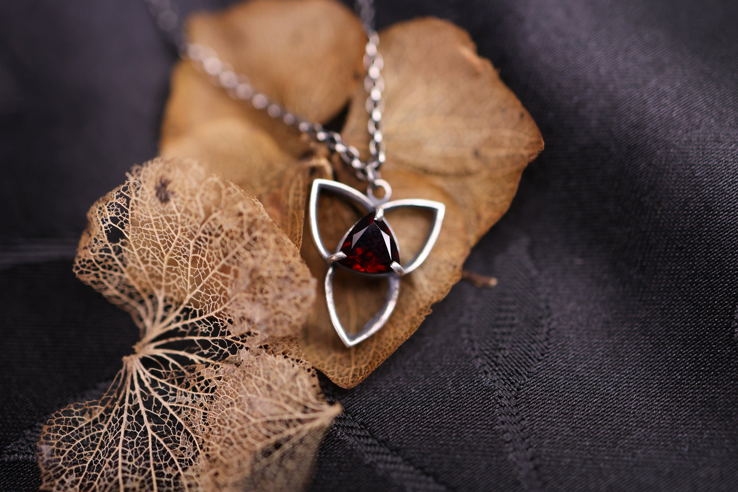 Tracery Necklace - Garnet