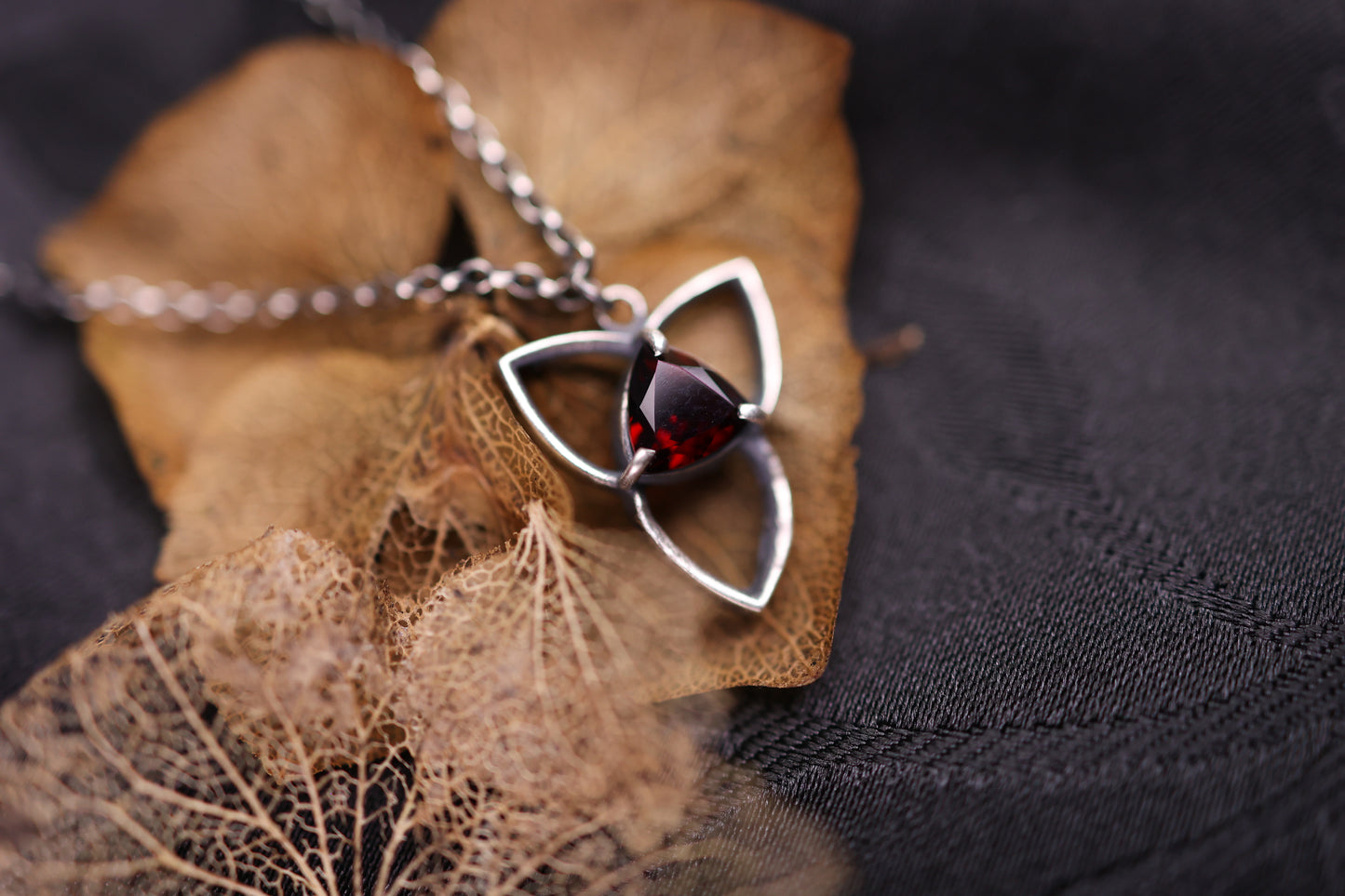 Tracery Necklace - Garnet