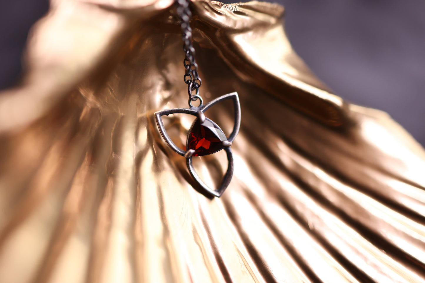 Tracery Necklace - Garnet