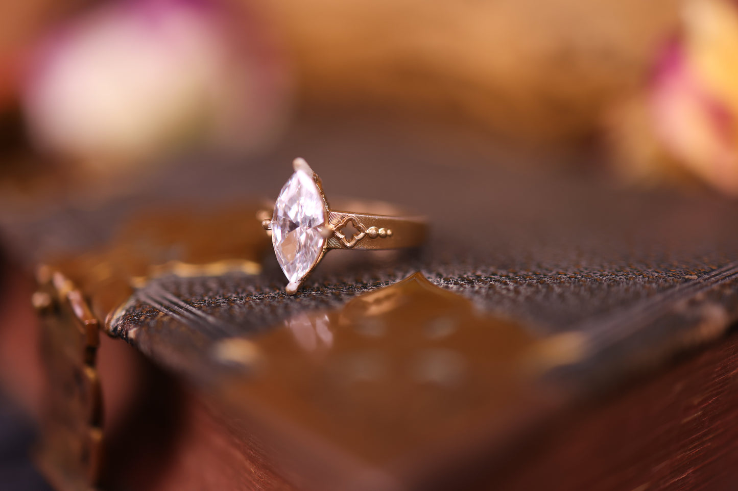 Sacred Union - Marquise Lab Diamond Engagement Ring