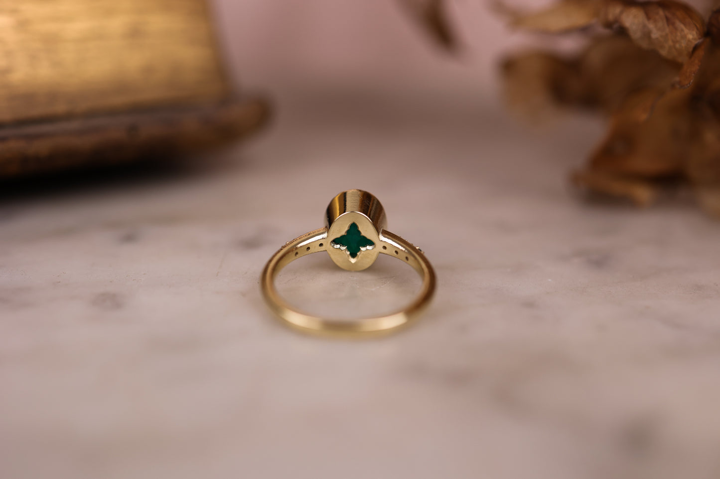 Envy Ring - Gold + Lab Emerald