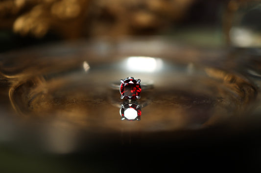 Regalia Ring - Silver - Garnet