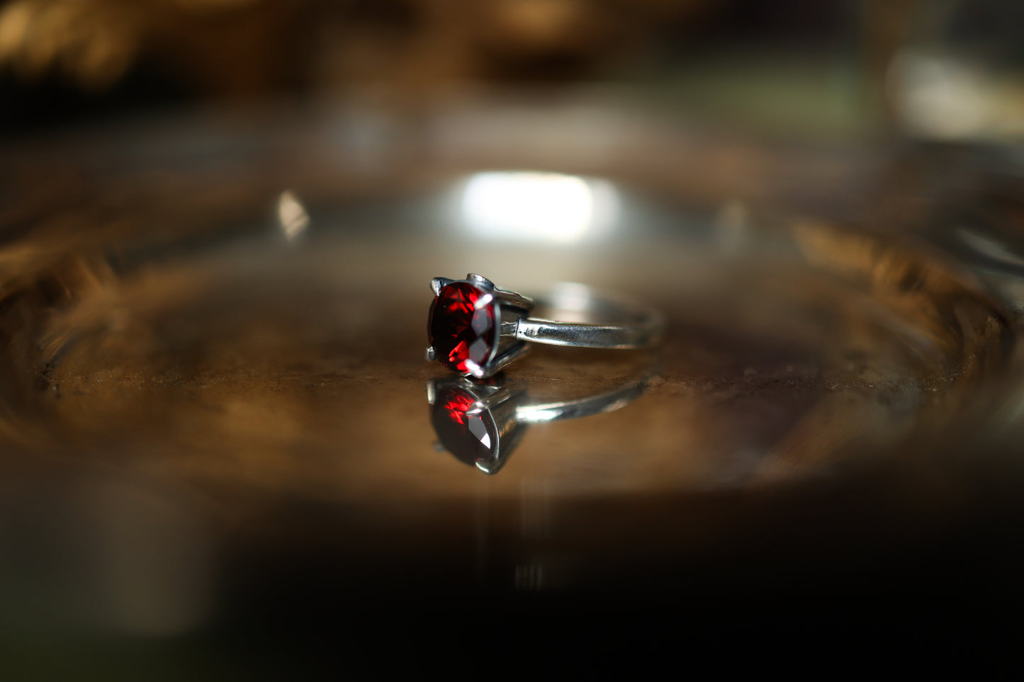 Regalia Ring - Silver - Garnet