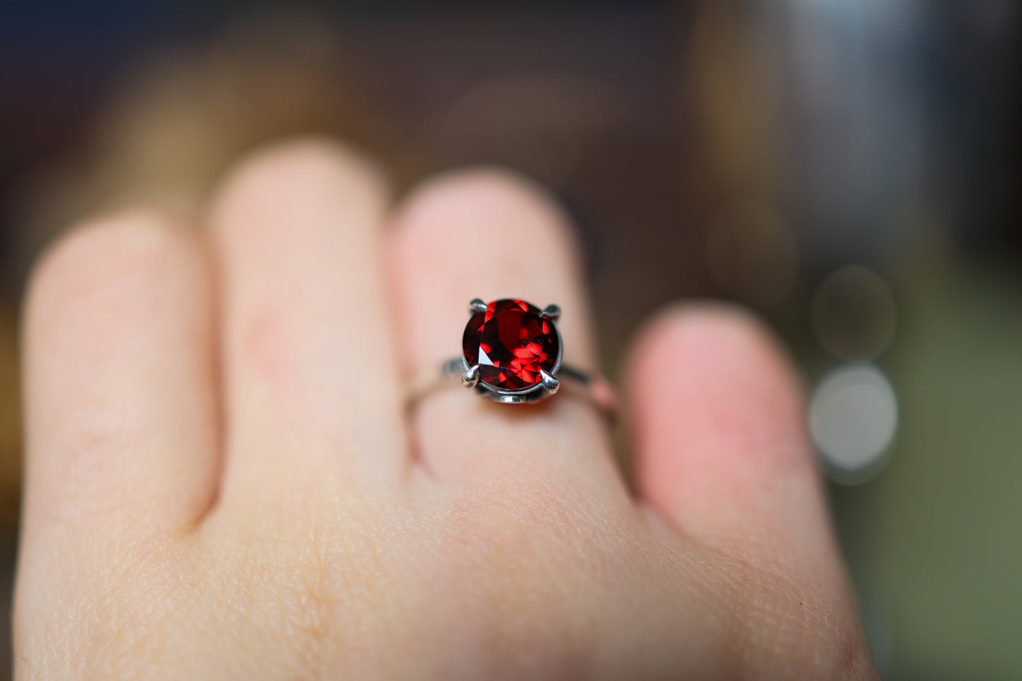 Regalia Ring - Silver - Garnet
