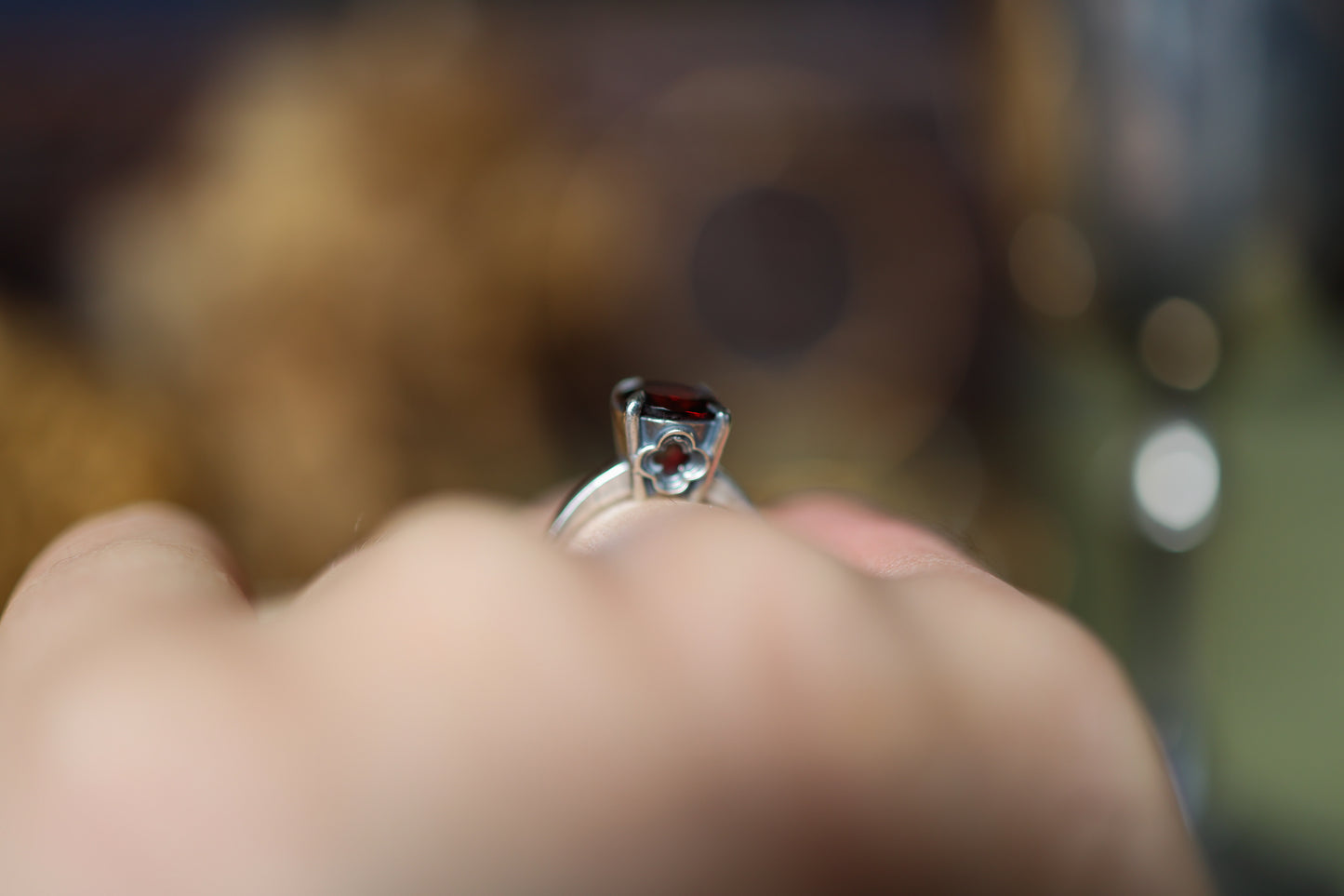 Regalia Ring - Silver - Garnet