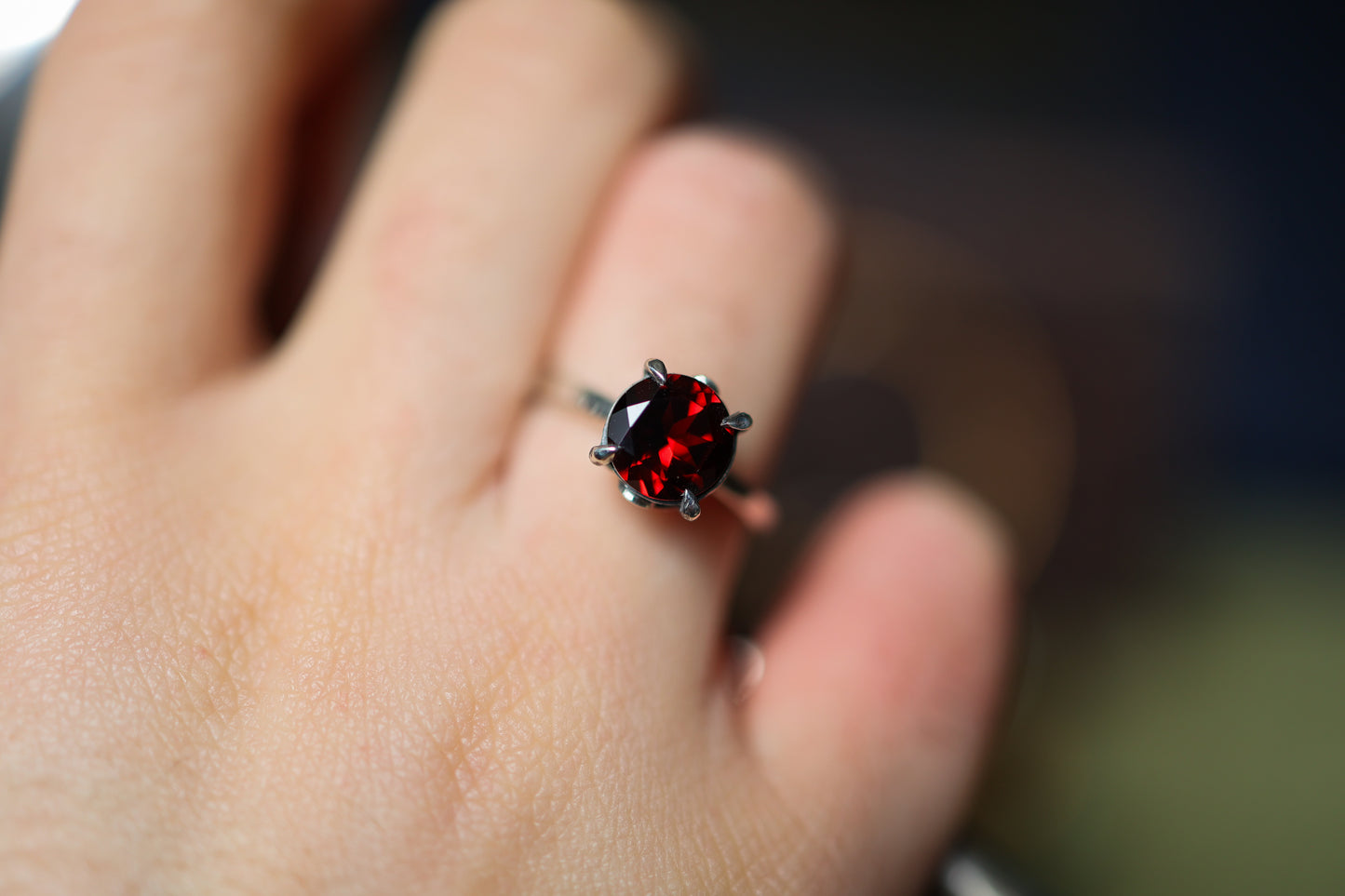 Regalia Ring - Silver - Garnet