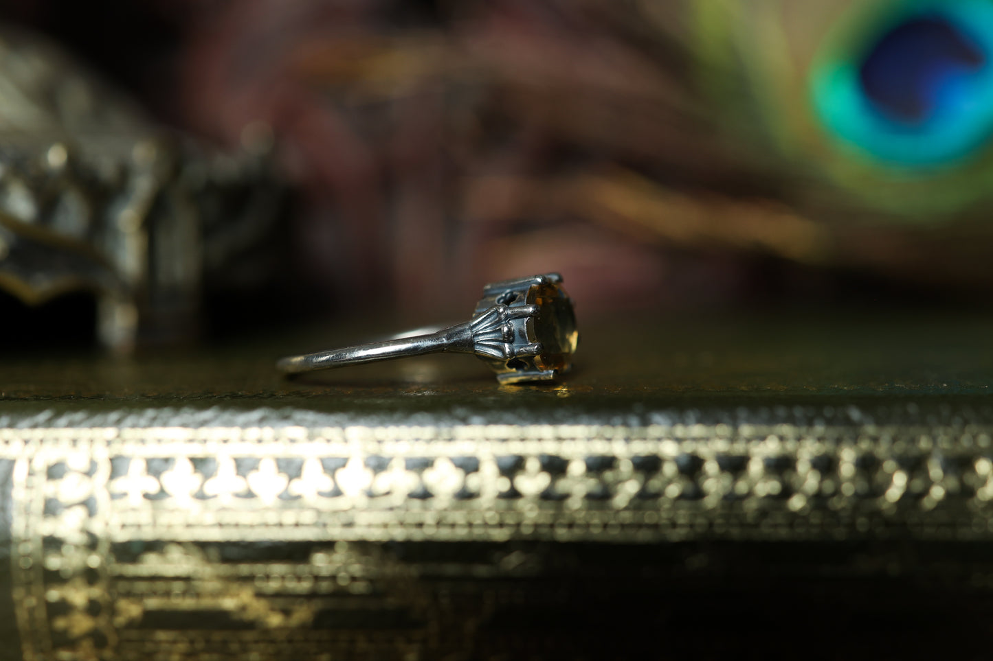 Plume Ring - Silver - Citrine