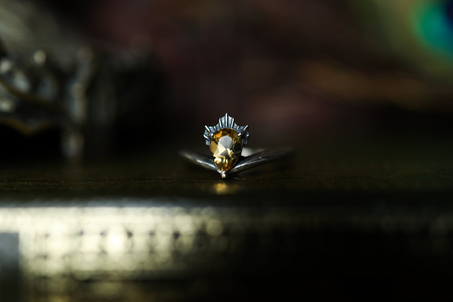 Radiant Rain Ring - Silver - Citrine