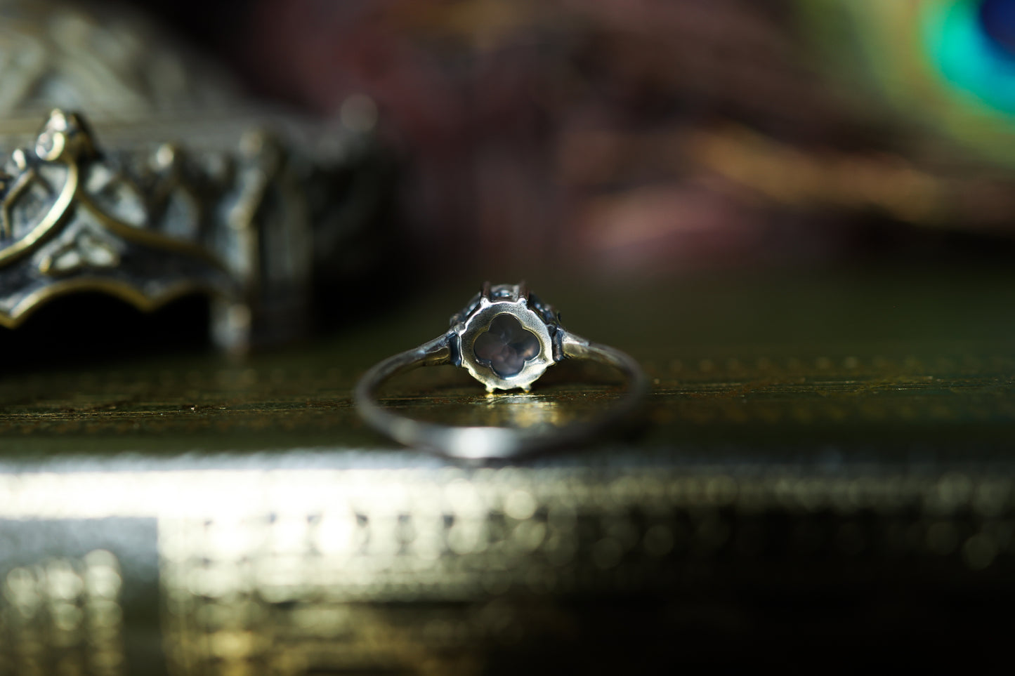 Plume Ring - Silver - Rose Quartz