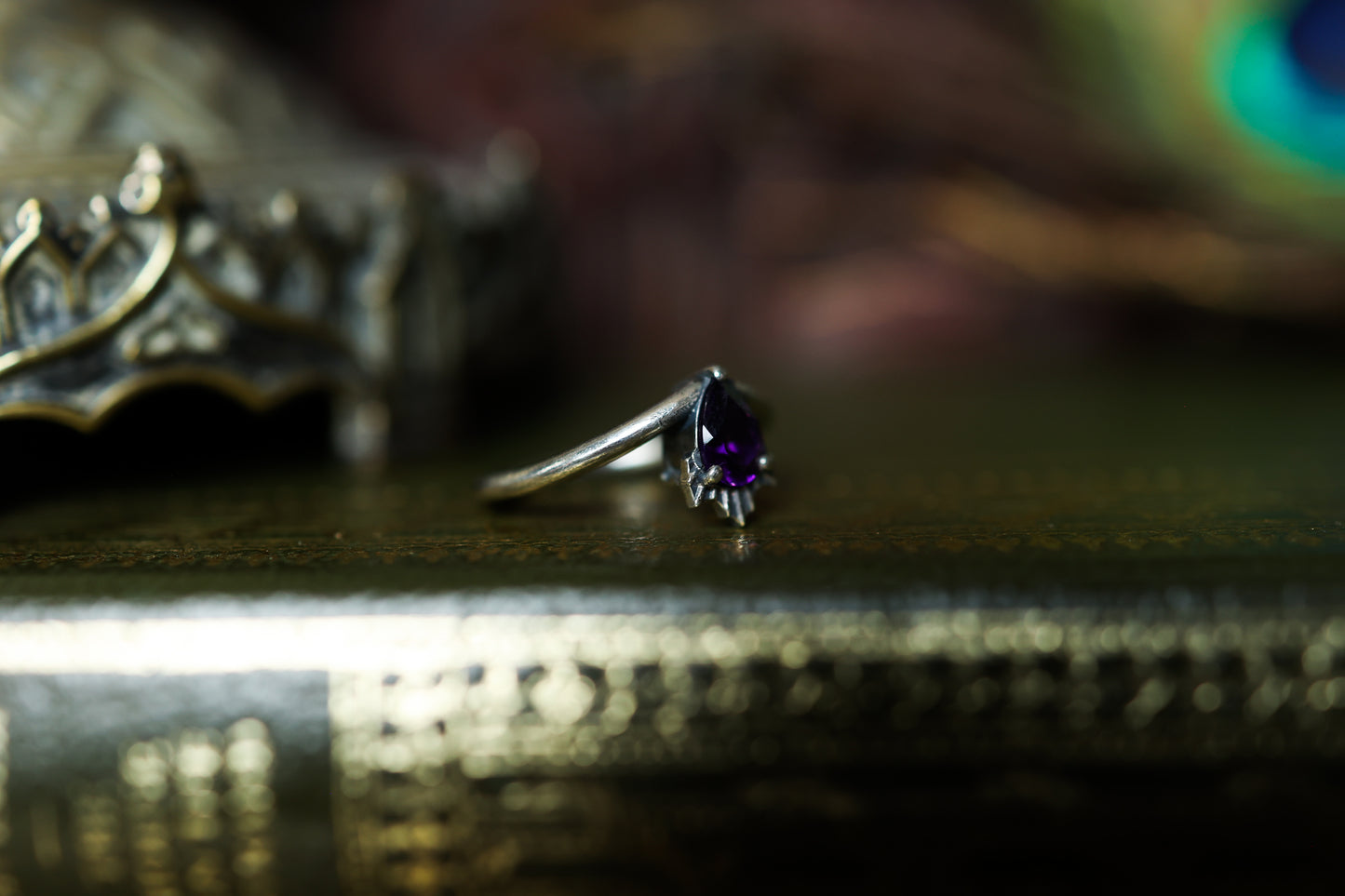 Radiant Rain Ring - Silver - Amethyst