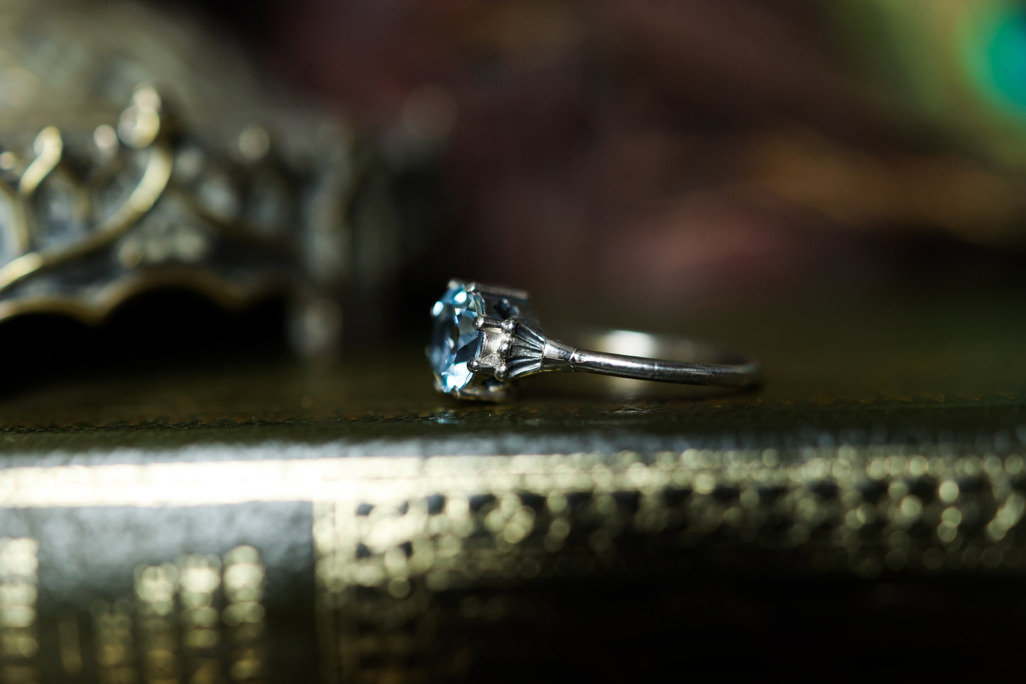 Plume Ring - Silver - Sky Blue Topaz