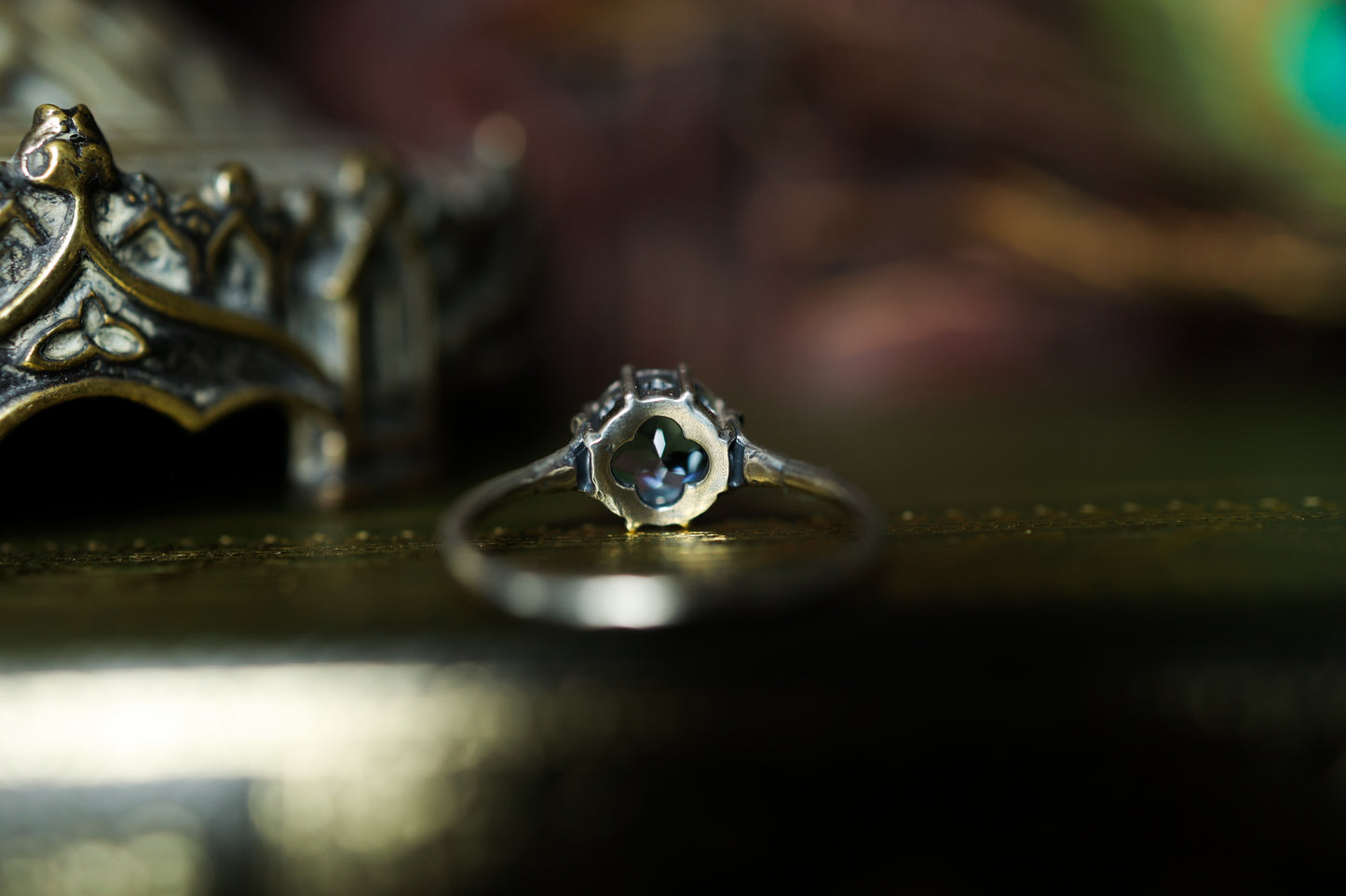 Plume Ring - Silver - Sky Blue Topaz