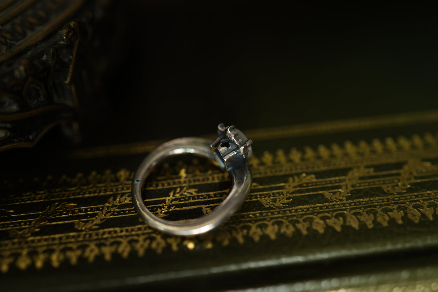 Radiant Rain Ring - Silver - Rainbow Moonstone