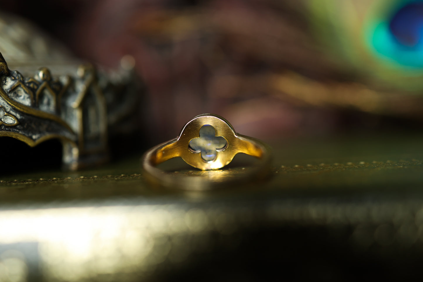 Tudor Ring - Gold & Lab Sapphire