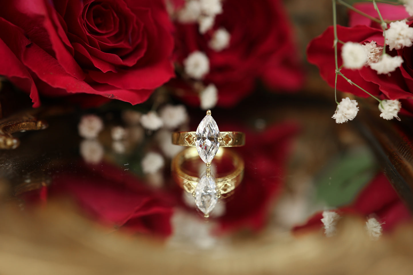 Sacred Union - Marquise Lab Diamond Engagement Ring