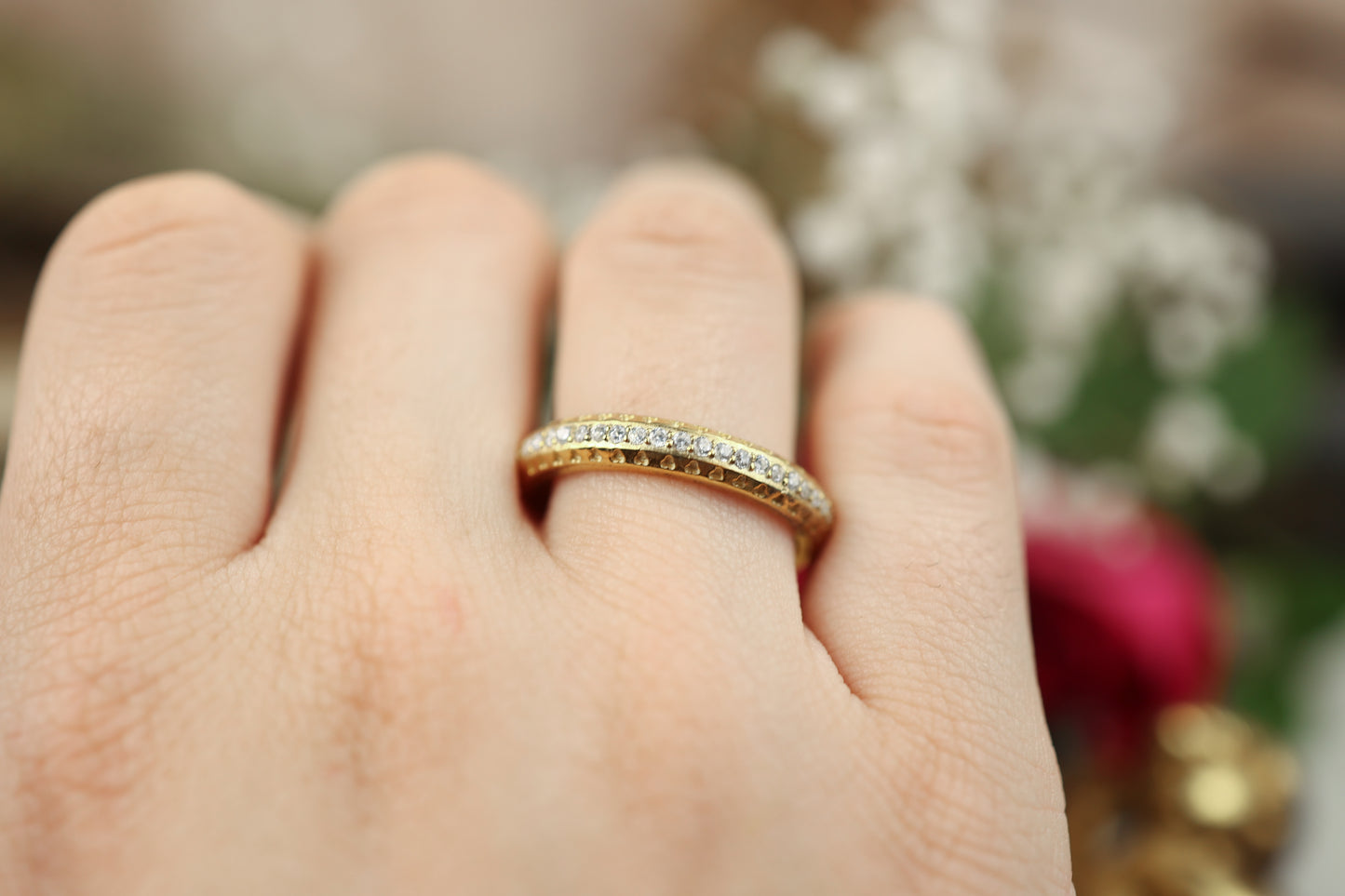 Eternally Yours - Gold & Lab Diamond Eternity Band