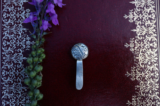 Gothic Initial Bookmark - Silver