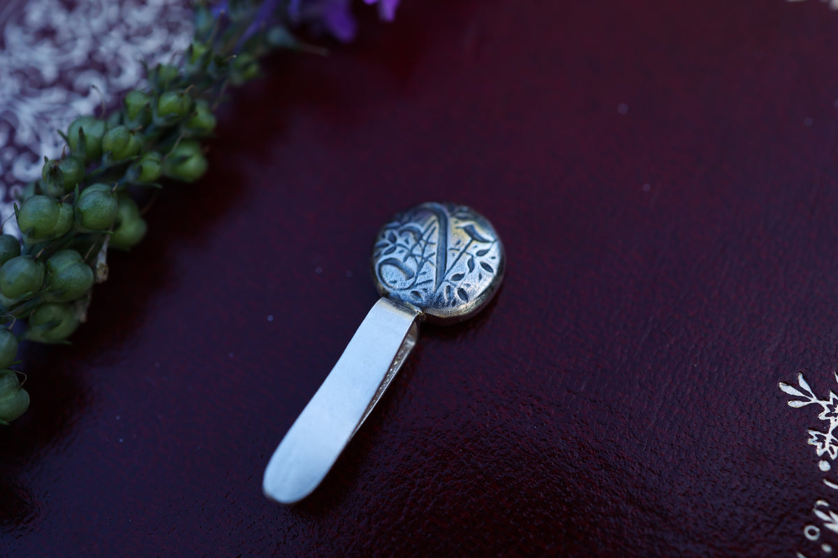 Gothic Initial Bookmark - Silver