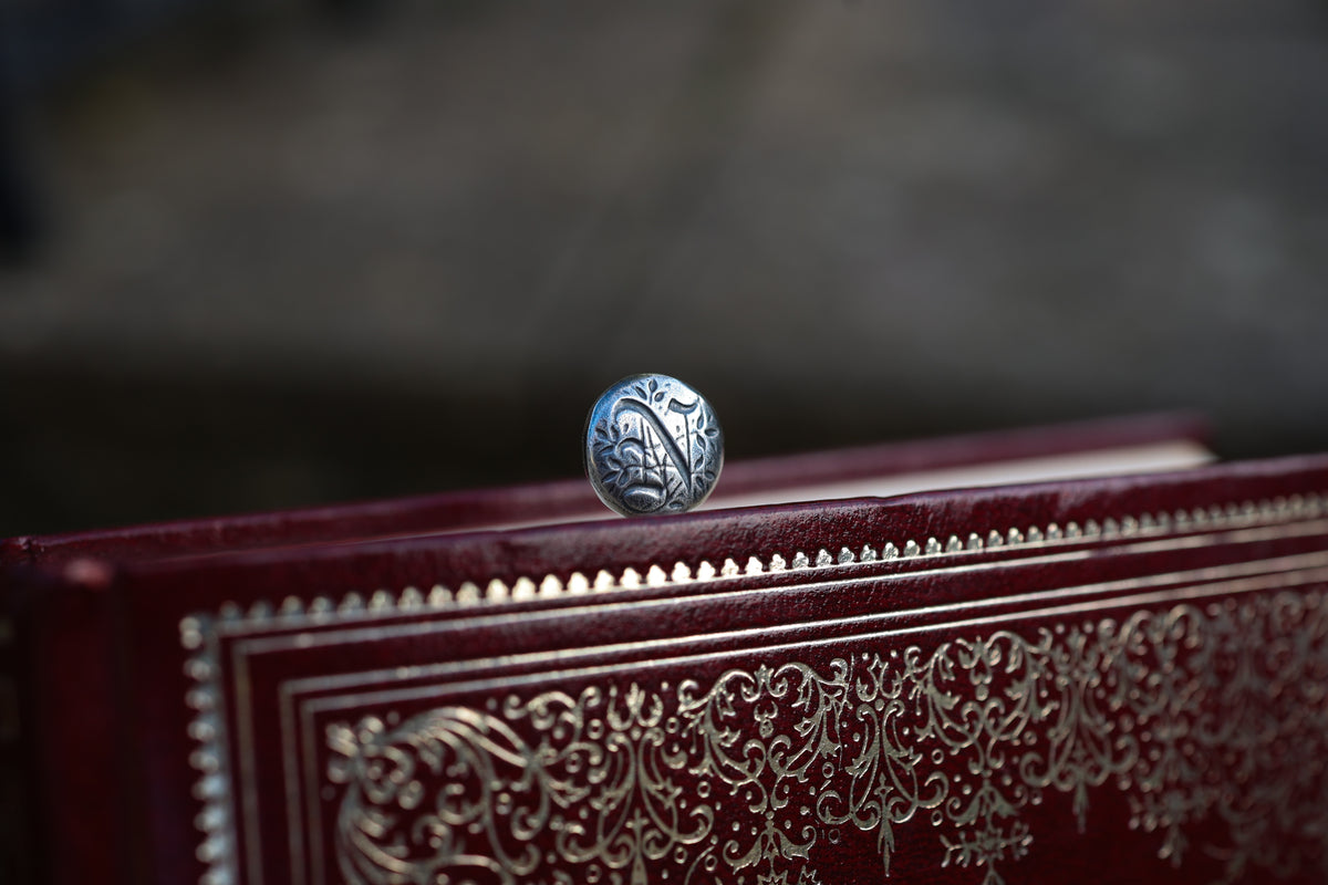 Gothic Initial Bookmark - Silver