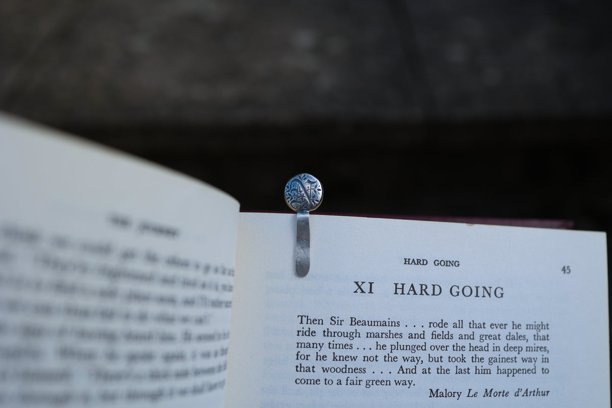 Gothic Initial Bookmark - Silver