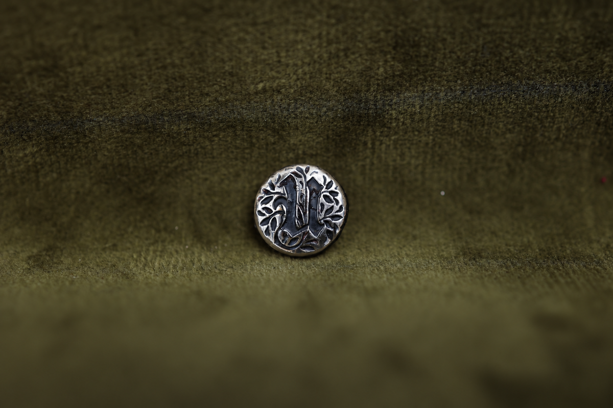Gothic Initial Bookmark - Silver